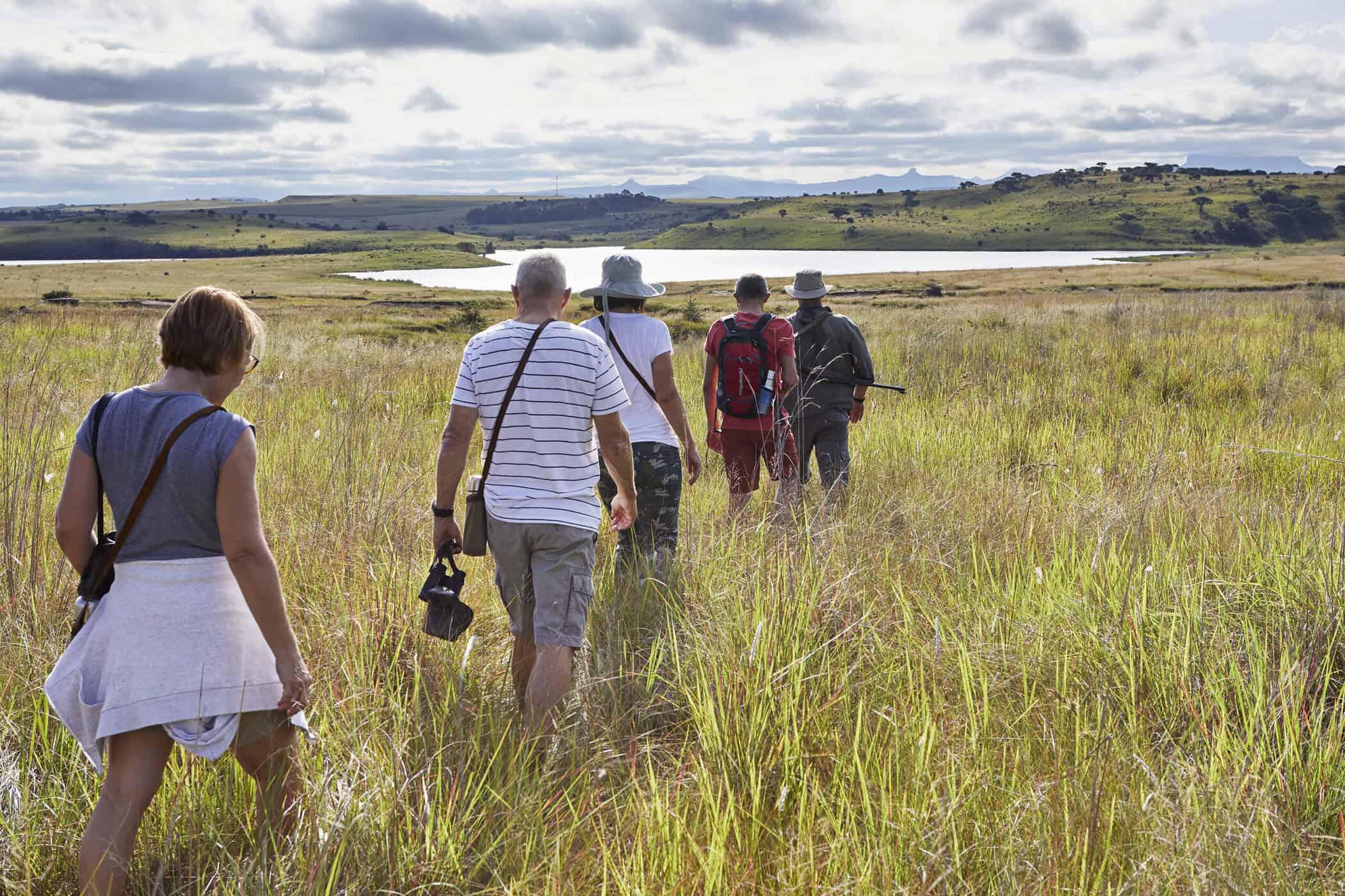 guide leading guests on nature walk