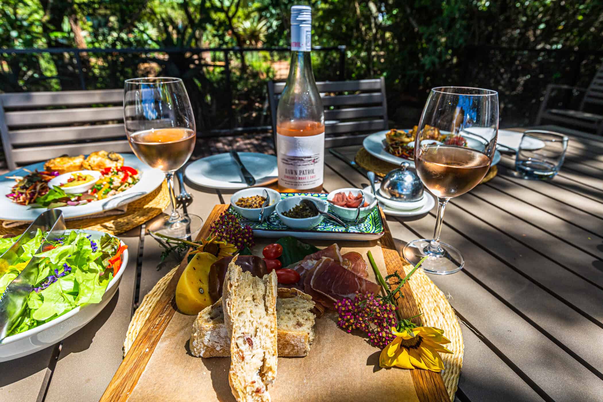 close up of lunch platter