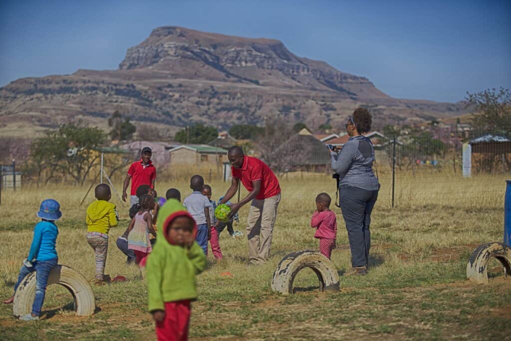 Sakhile Center children playing outside